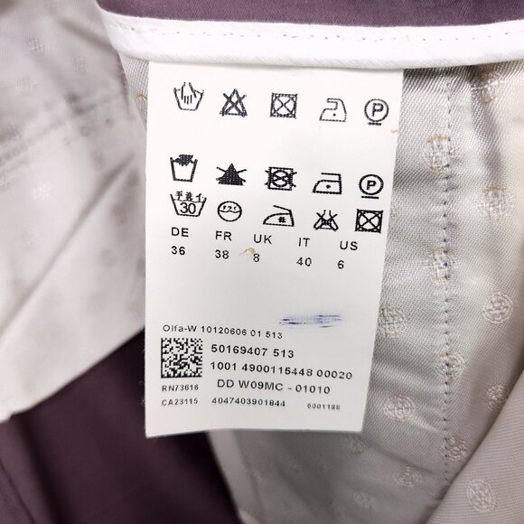 Hugo Boss Wrap Pencil Skirt Womens 6 Purple Pockets Professional Career - Picture 11 of 13